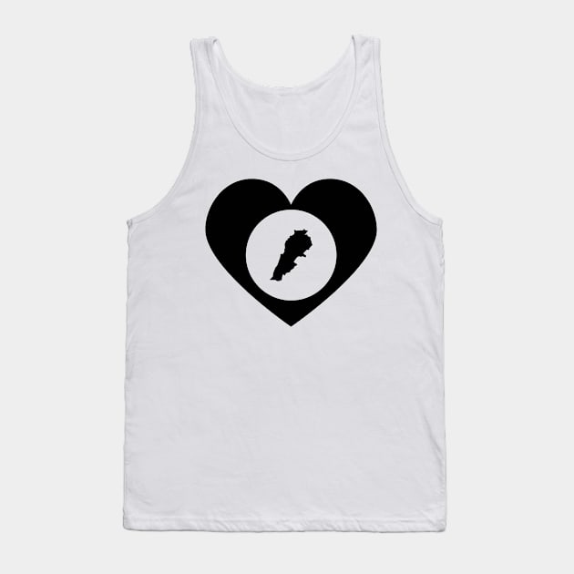 Lebanon Heart Beirut Tank Top by RichieDuprey